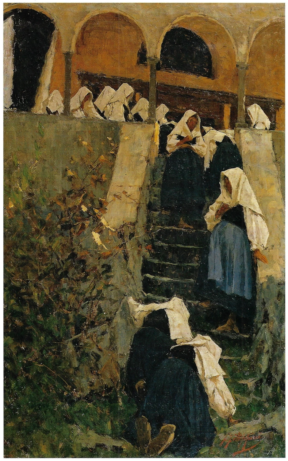 52-Fra le mura del chiostro, 1886